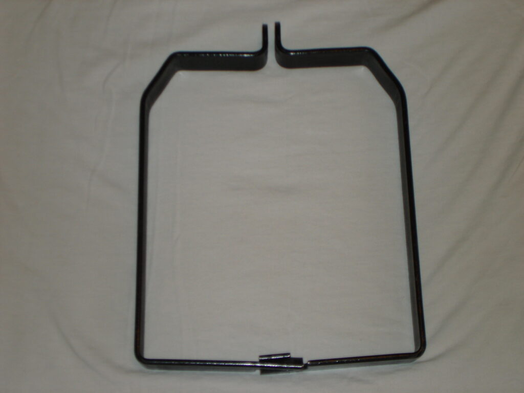 6 Volt Black Batterty Lock Bracket on white background